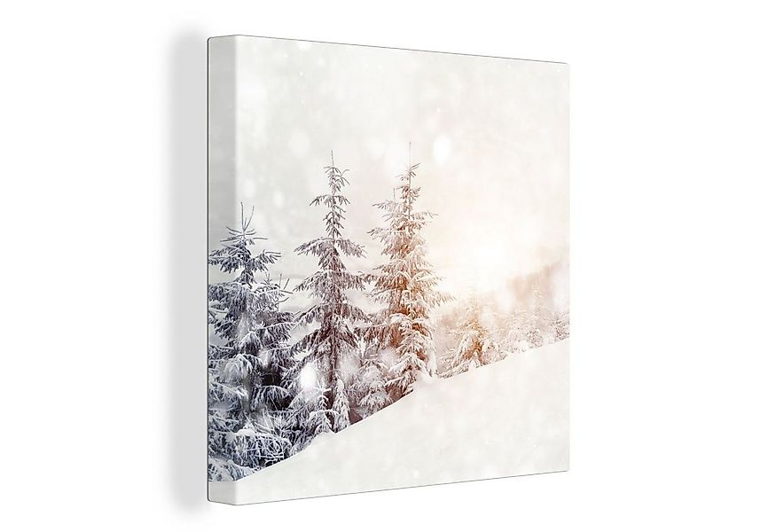 OneMillionCanvasses® Leinwandbild Baum - Schnee - Winter, Fotodruck (1 St), günstig online kaufen