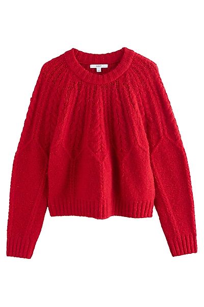 Next Rundhalspullover Pullover mit Zopfstrickmuster, Rundhalsausschnitt günstig online kaufen