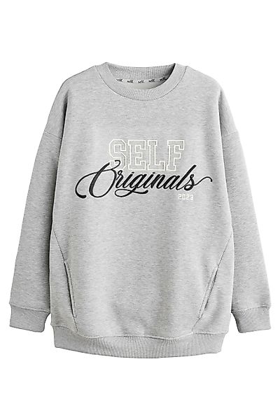 self Strickpullover Langes Sweatshirt (1-tlg) günstig online kaufen