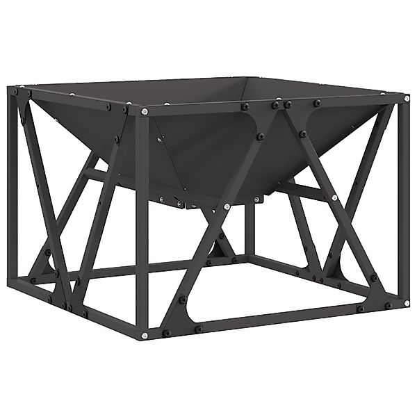 vidaXL Feuerstelle Feuerstelle Quadratisch Schwarz 50x50x35 günstig online kaufen