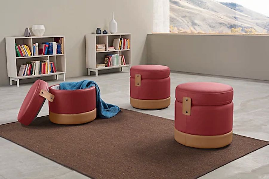 Egoitaliano Hocker »Tonder, Designhocker als Blickfang mit tollen Details«, günstig online kaufen
