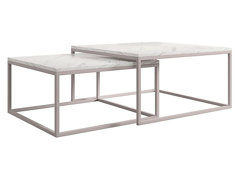 MIRJAN24 Couchtisch Dual Cashmere (2er-Set), Cashmere Vierkantrohrrahmen au günstig online kaufen