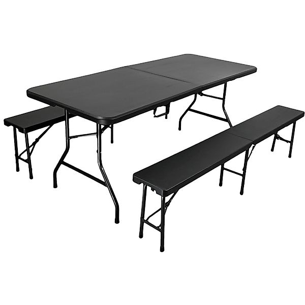 CHEFGASTRO Bierzeltgarnitur Klappbar 180cm 3-Teilig 1x Buffettisch 2x Bierb günstig online kaufen