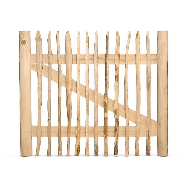 Stiltreu Genageltes Staketenzaun-Tor Edelkastanie Breite 120 cm Höhe 100 cm günstig online kaufen