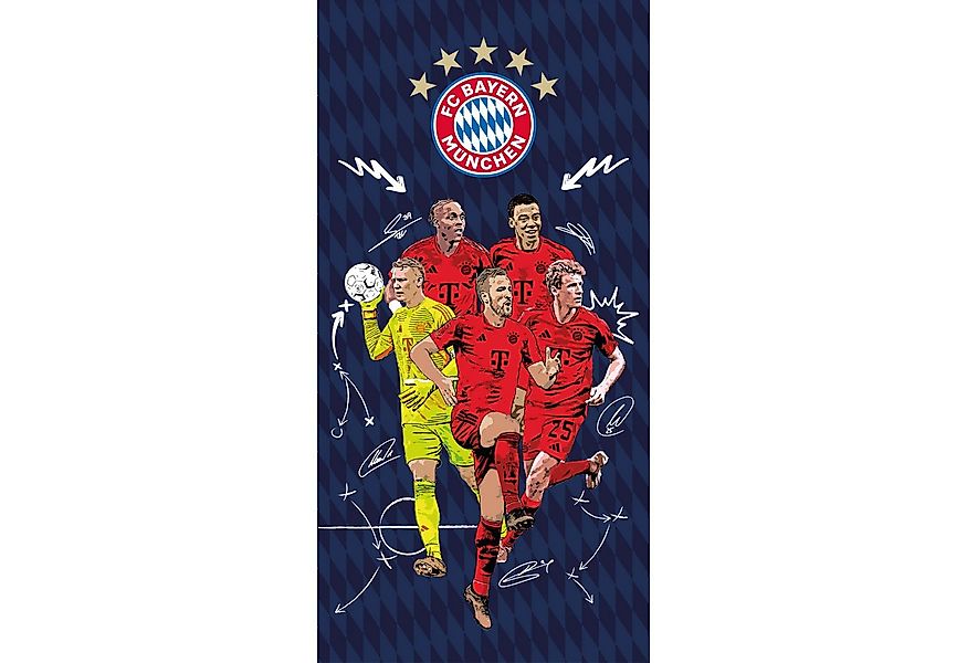 BERONAGE Strandtücher FC Bayern München Badetuch Player 75x150 cm, (1-St), günstig online kaufen