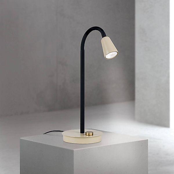 Tischleuchte Dotty, khaki, Höhe 45 cm, Fuß, Dimmer, GU10 günstig online kaufen