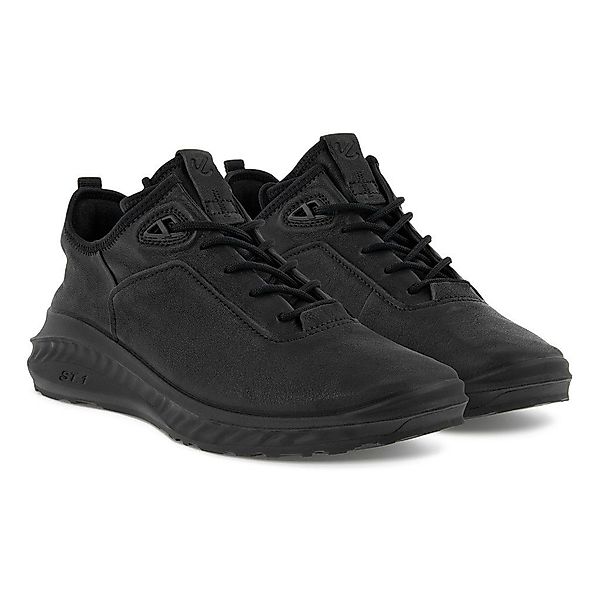 Ecco ST.360 Vollnarbenleder schwarz Herren Sneaker günstig online kaufen