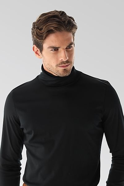 Rollkragenshirt aus Schweizer Baumwolljersey günstig online kaufen