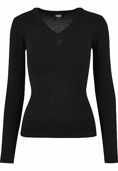 URBAN CLASSICS Sweatshirt "Urban Classics Damen Ladies Knitted V-Neck Sweat günstig online kaufen