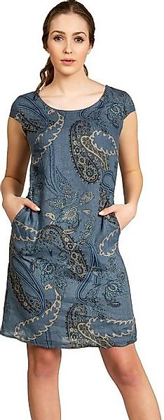 Caspar Sommerkleid SKL022 Damen Sommer Leinenkleid mit Paisley Print bis Gr günstig online kaufen