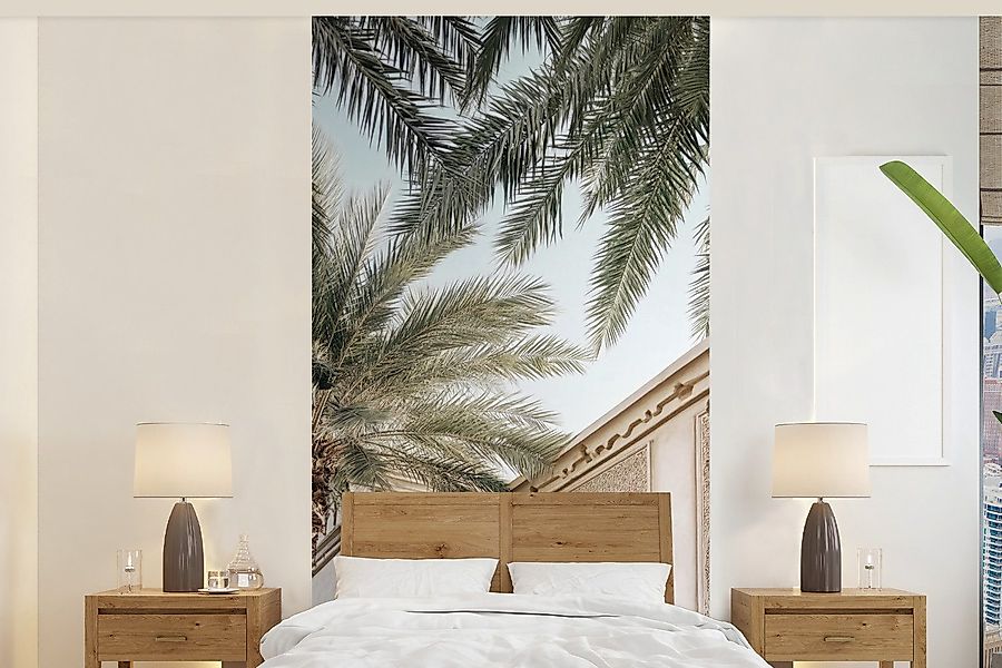 MuchoWow Fototapete Gebäude - Palmen - günstig online kaufen