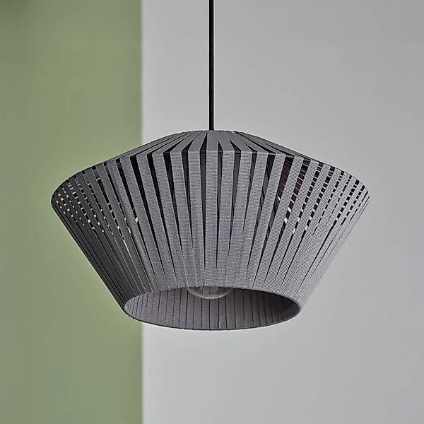 OSRAM Hängelampe Decor Stripes Ø 30,5 cm, grau, Textil, E27 günstig online kaufen