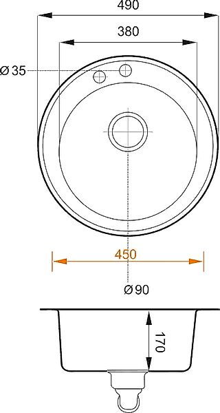 Faizee Möbel Granitspüle Granit Spüle Einbauspüle günstig online kaufen
