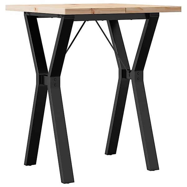 vidaXL Esstisch Y-Gestell 60x60x75,5cm Massivholz Kiefer und Gusseisen günstig online kaufen