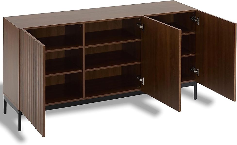 ZREE Sideboard 150x40x80cm Eiche dunkel gemasert, günstig online kaufen
