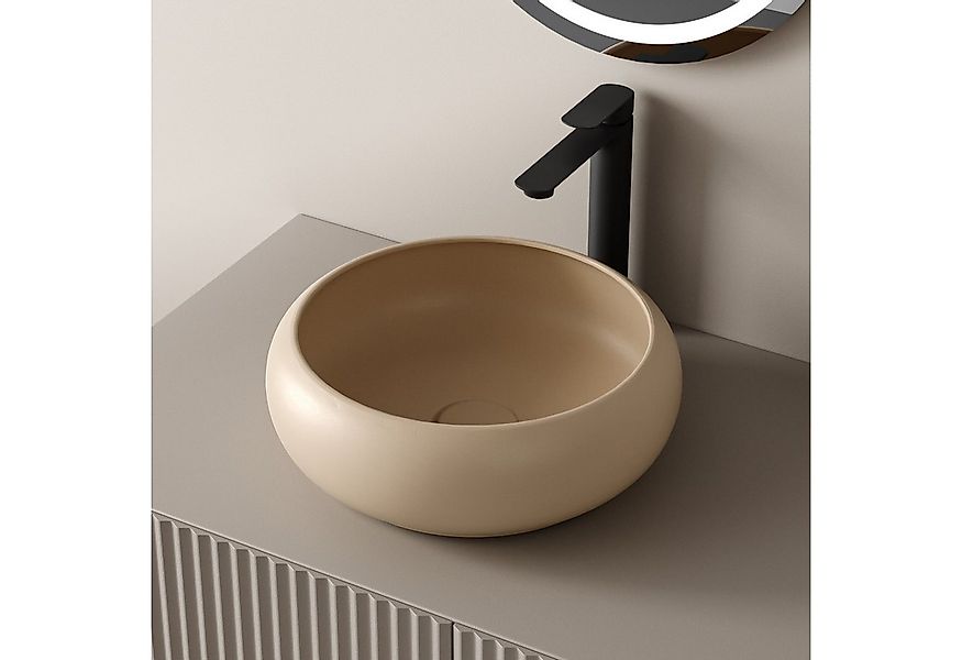 EMKE Aufsatzwaschbecken Keramik Waschbecken Rund Gäste-WC Handwaschbecken/B günstig online kaufen