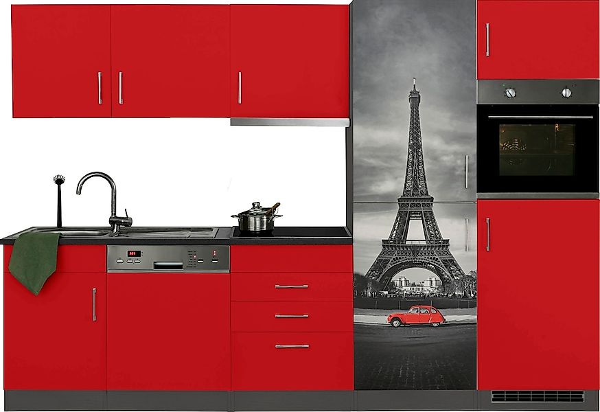 HELD MÖBEL Küchenzeile "Paris", mit E-Geräten, Breite 290 cm, wahlweise mit günstig online kaufen