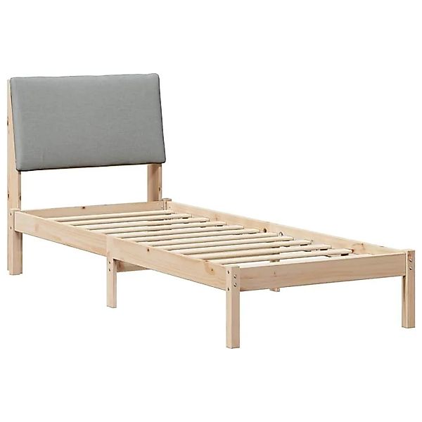 vidaXL Bettgestell Braun und Hellgrau 80 x 200 cm Massivholz Kiefer 878779 günstig online kaufen