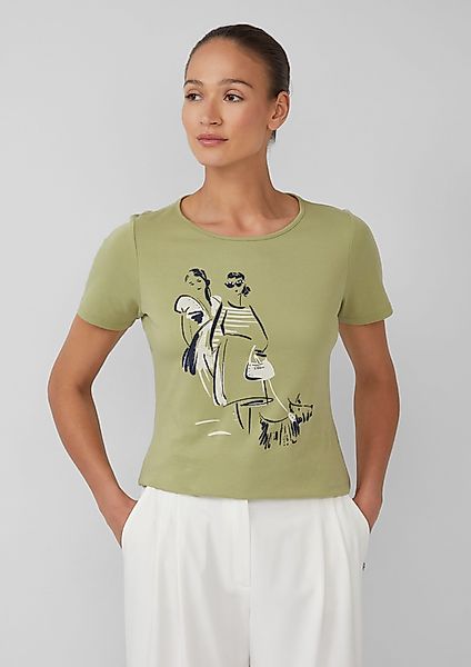 s.Oliver BLACK LABEL Kurzarmshirt T-Shirt aus günstig online kaufen
