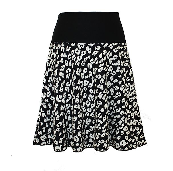 dunkle design A-Linien-Rock Schwarz Ecru 57cm günstig online kaufen