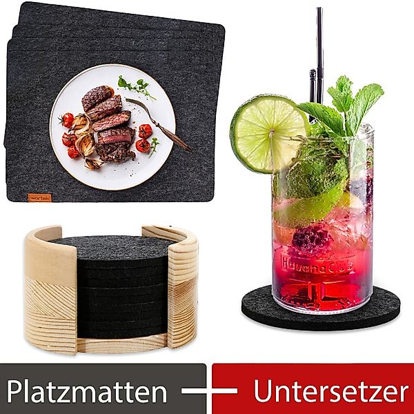 wortek Platzset Filz Set Tischuntersetzer - günstig online kaufen