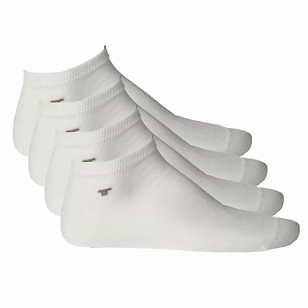 TOM TAILOR 4er Pack Unisex Socken - Basic, Sneakersocken, einfarbig Weiß 43 günstig online kaufen