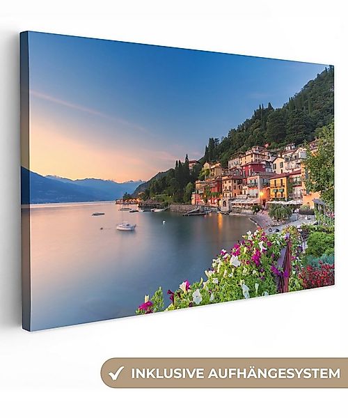 OneMillionCanvasses® Leinwandbild Italien - Sonnenuntergang - See, Fotodruc günstig online kaufen