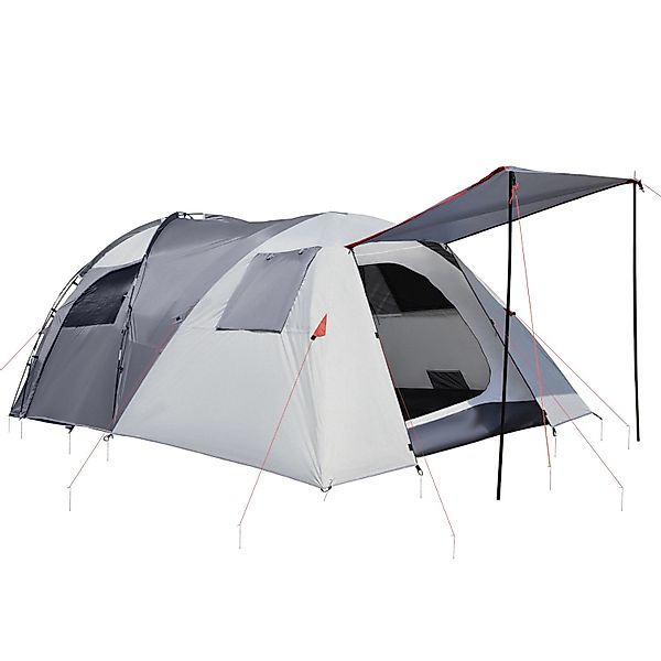 Outsunny Campingzelt Zwei Innenräume Polyester Grau 490L x 250B x 185H cm günstig online kaufen