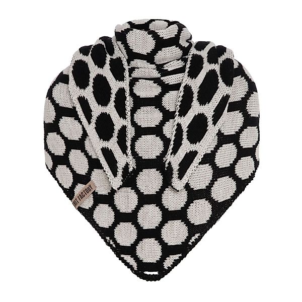 Knit Factory Strickschal Liva Dreiecksschal Schwarz/Beige, günstig online kaufen