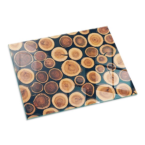 Tulup Glasplatte für Kamin Kiste mit Schnittholz Kaminofen Glas Bodenplatte günstig online kaufen