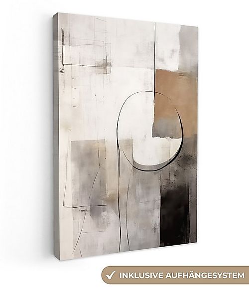 OneMillionCanvasses® Leinwandbild Abstrakte Kunst - Industriell - Weiß - Gr günstig online kaufen