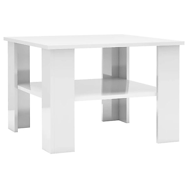 vidaXL Couchtisch Hochglanz-Weiß 60x60x42 cm Holzwerkstoff 800213 günstig online kaufen