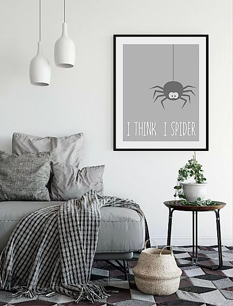queence Bild "I THINK I SPIDER", Schriftzug, (1 St.) günstig online kaufen