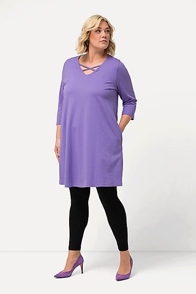 Ulla Popken Longshirt Longshirt Zierbänder A-Linie günstig online kaufen