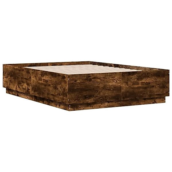 vidaXL Bettgestell Räuchereiche 135x190 cm Holzwerkstoff 3209741 günstig online kaufen