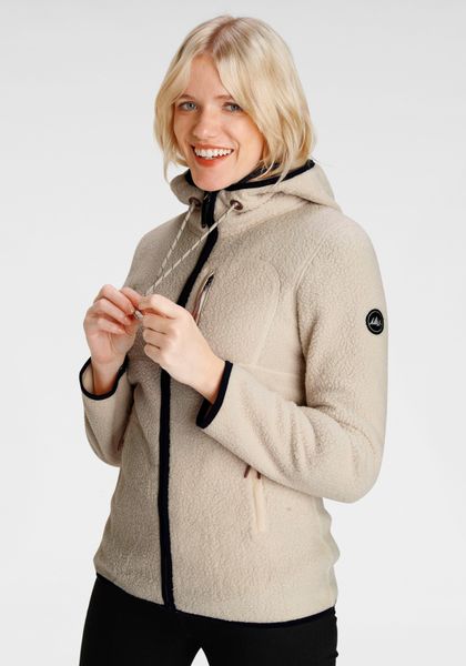 Polarino Fleecejacke mit Kapuze für kalte Tage, aus schnell trocknendem Mat günstig online kaufen