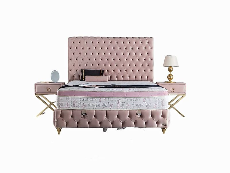 Villa Möbel Boxspringbett ROSA DIAMANT (Bett Set, Bett Set aus Bettkasten, günstig online kaufen