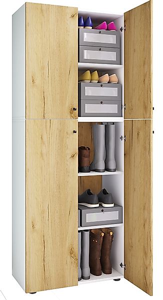 VCM Kleiderschrank "VCM Holz Kleiderschrank  Schrank mit 5 Fächern und Dreh günstig online kaufen