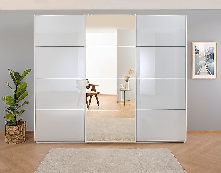 rauch Schwebetürenschrank Kleiderschrank Schrank Garderobe KOLUNA mit Glast günstig online kaufen