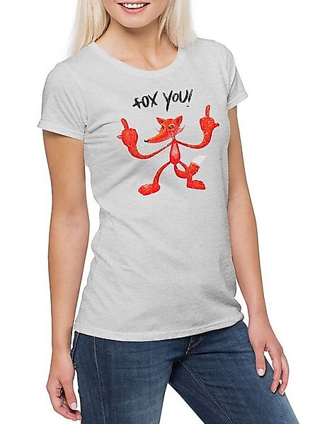 Urban Backwoods Print-Shirt Fox You Damen T-Shirt Fuchs Fox Geek Nerd FCK G günstig online kaufen