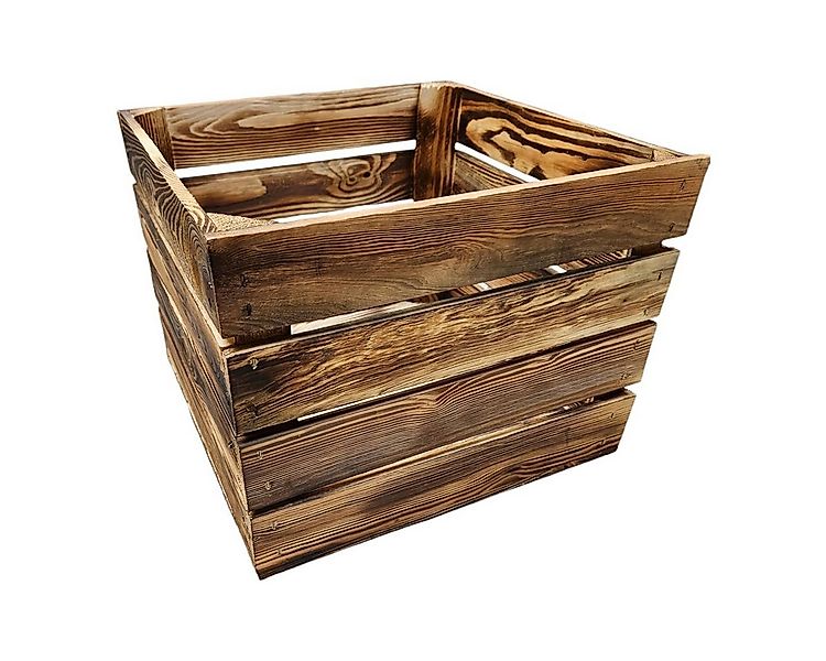Teramico Holzkiste Holzkiste Obstkiste 40x30x40cm Geflammt, Aufbewahrungsbo günstig online kaufen