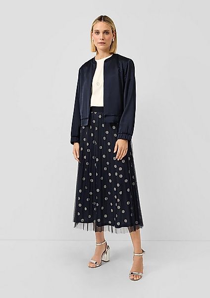 s.Oliver Midirock Rock Plissierter Midirock mit Polka Dots und Jerseyfutter günstig online kaufen