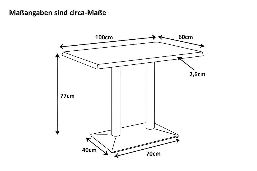 SAM® Bistrotisch Isola, Akazien- oder Mangoholz, Baumkante, Säulengestell a günstig online kaufen
