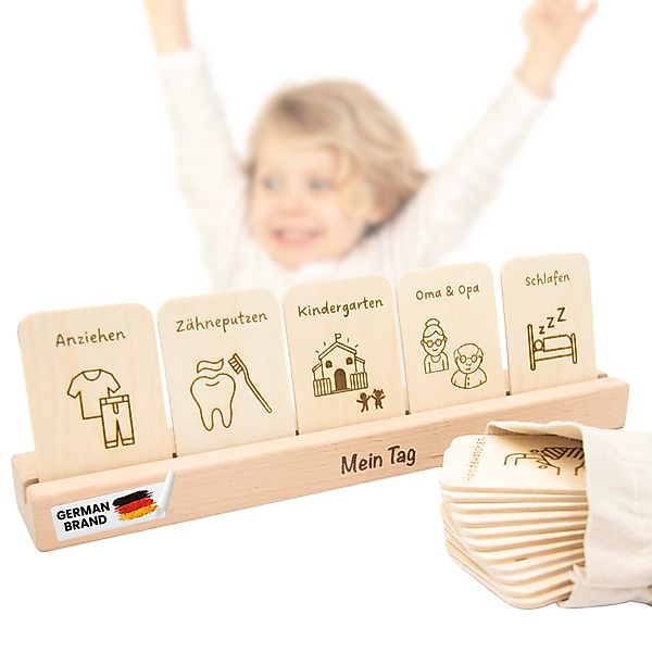 Astrein Lernspielzeug Montessori Tagesplaner, Routinekarten aus günstig online kaufen