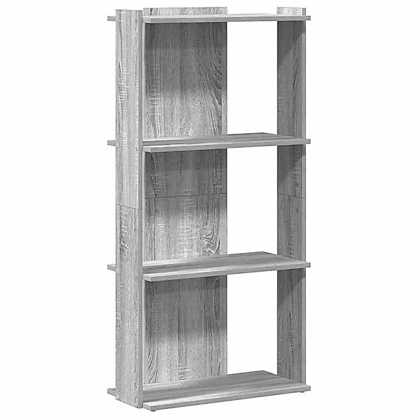 vidaXL Bücherregal 3 Böden Grau Sonoma 60x30x120 cm Holzwerkstoff 860270 günstig online kaufen