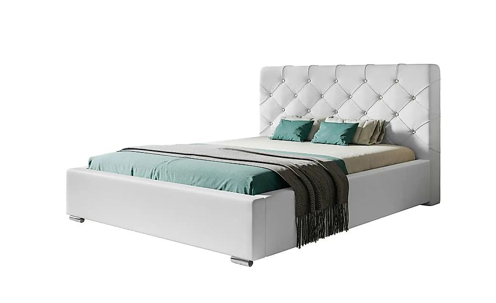 Polsterbett mit Stauraum Preston ¦ weiß ¦ Maße (cm): B: 180 H: 104 Betten > günstig online kaufen