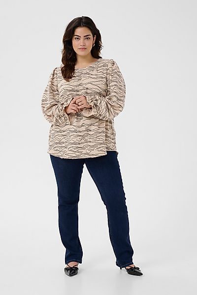 KAFFE Curve Langarmbluse Langarm-Bluse KCnika Große günstig online kaufen