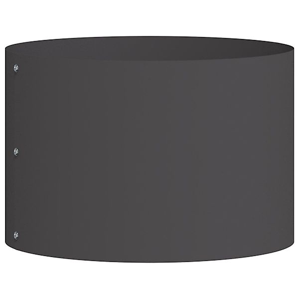vidaXL Blumentopf Schwarzer Metallpflanzer Schwarz Metall günstig online kaufen