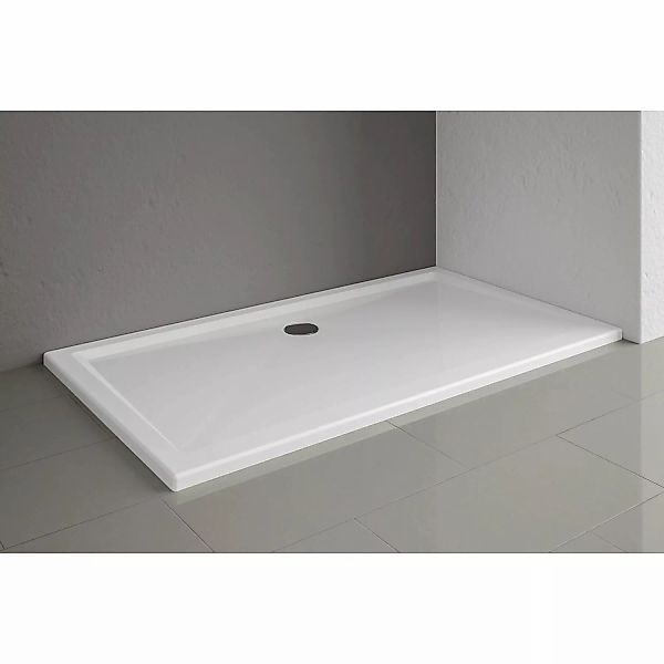 Schulte Duschwannen-Set Extraflach Rechteck 160 cm x 90 cm Alpinweiß günstig online kaufen