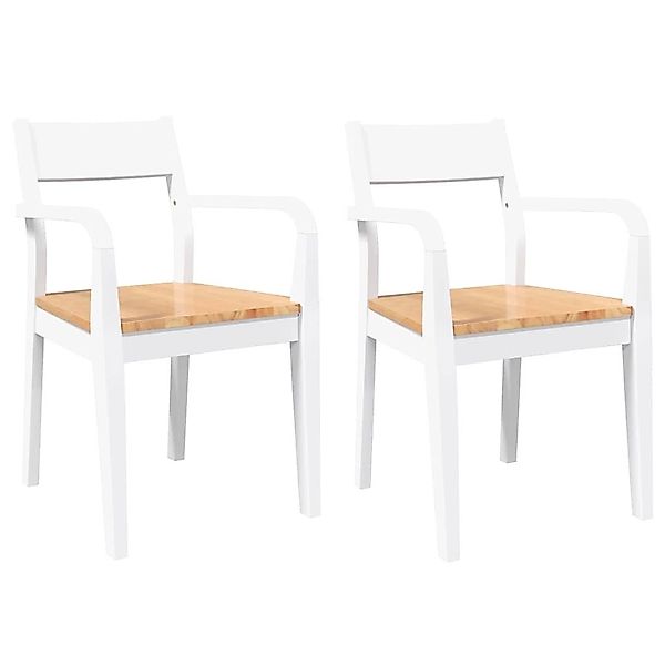 vidaXL Esszimmerstuhl Esszimmerstühle 2 Stk. Weiß günstig online kaufen
